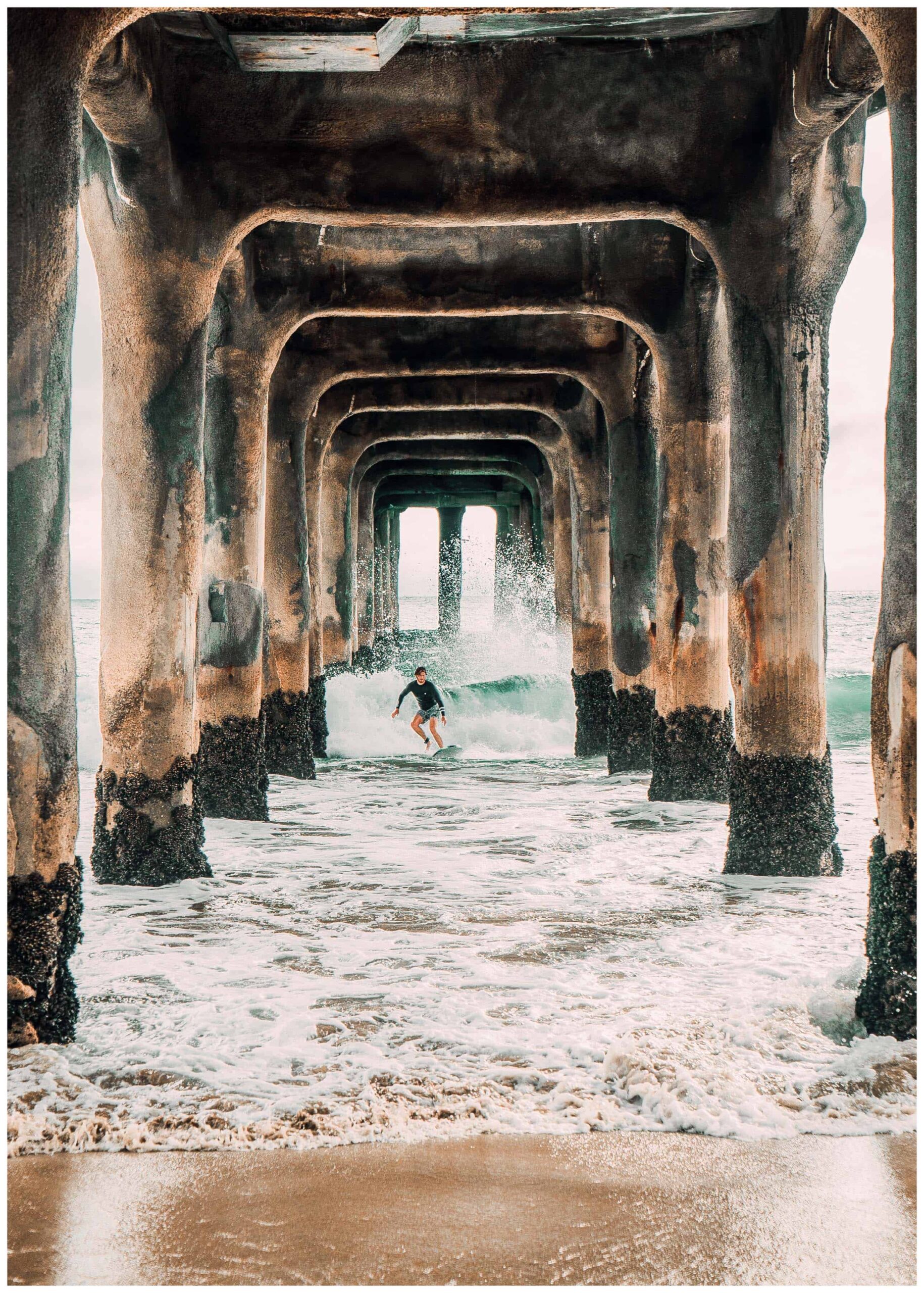 surf under bridge poster