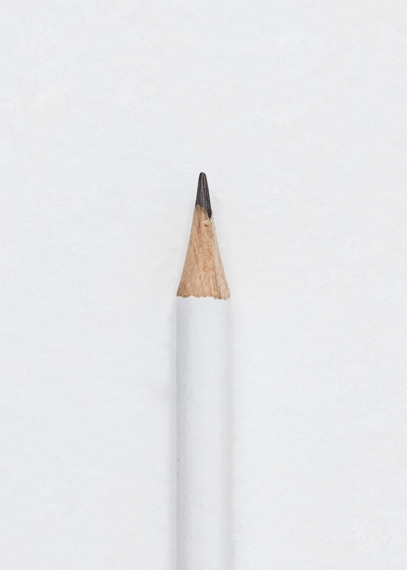White lead pencil poster