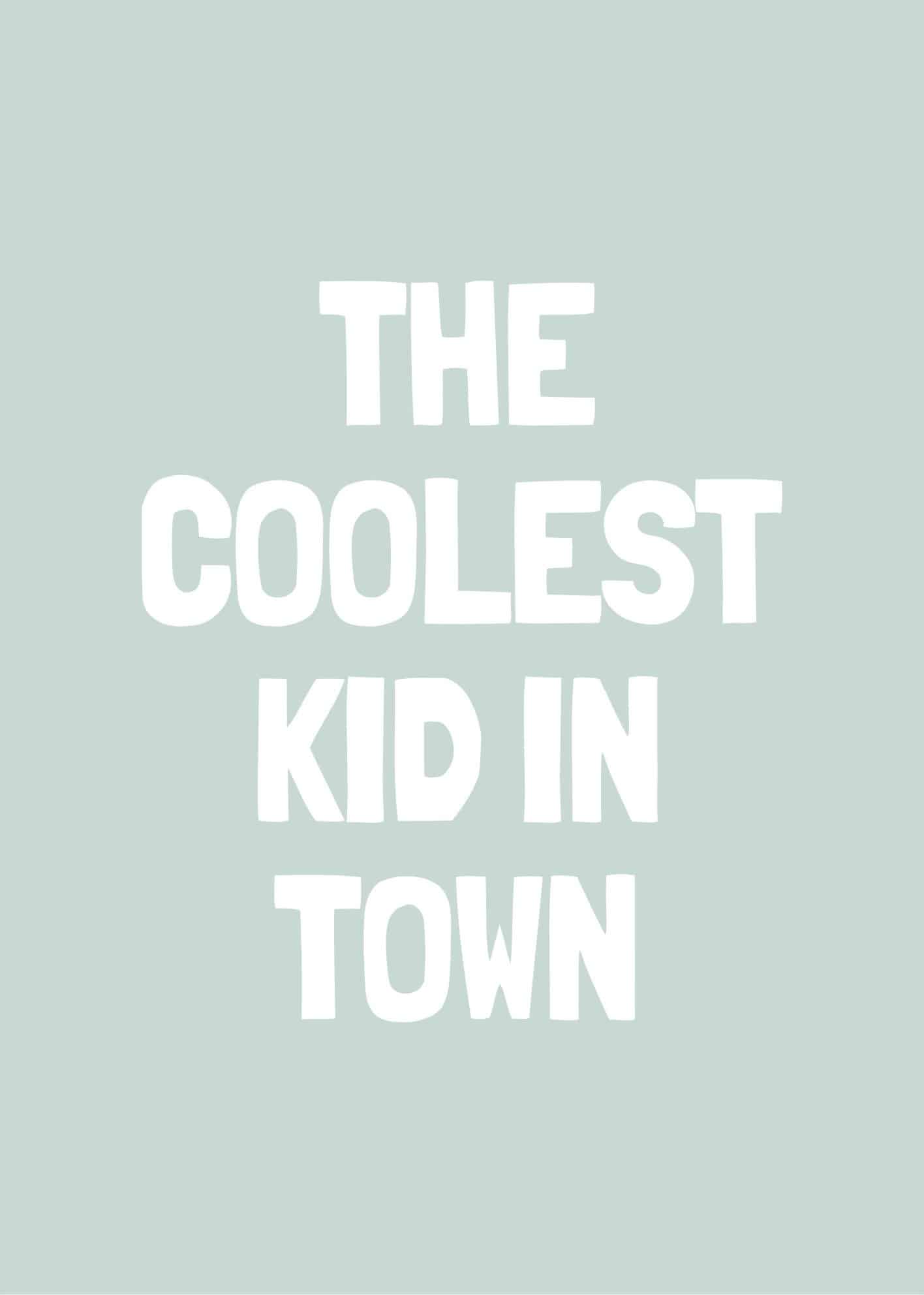Coolest kid in town poster