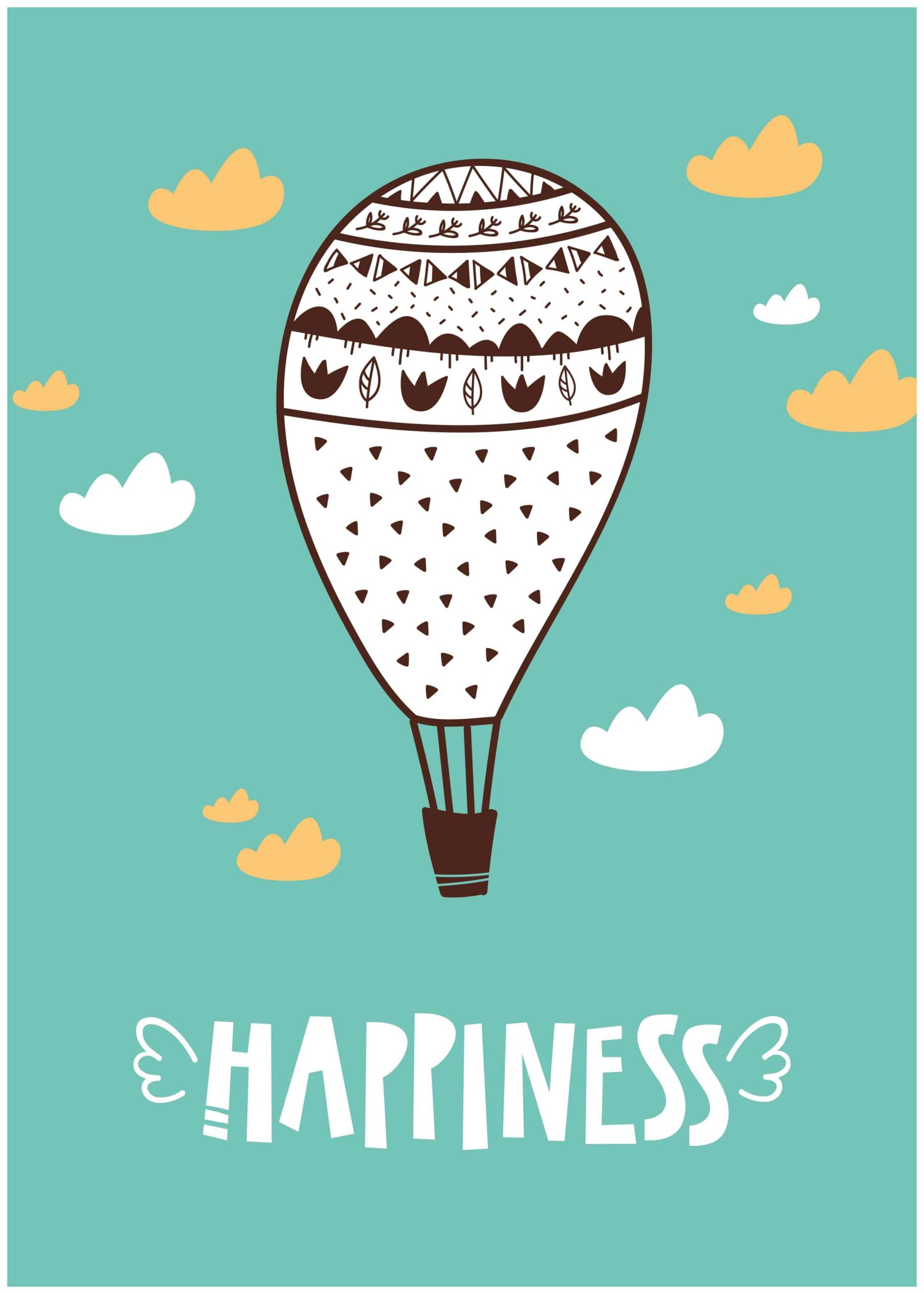 happiness cartoon poster