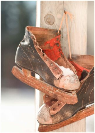 rusty ice skates poster