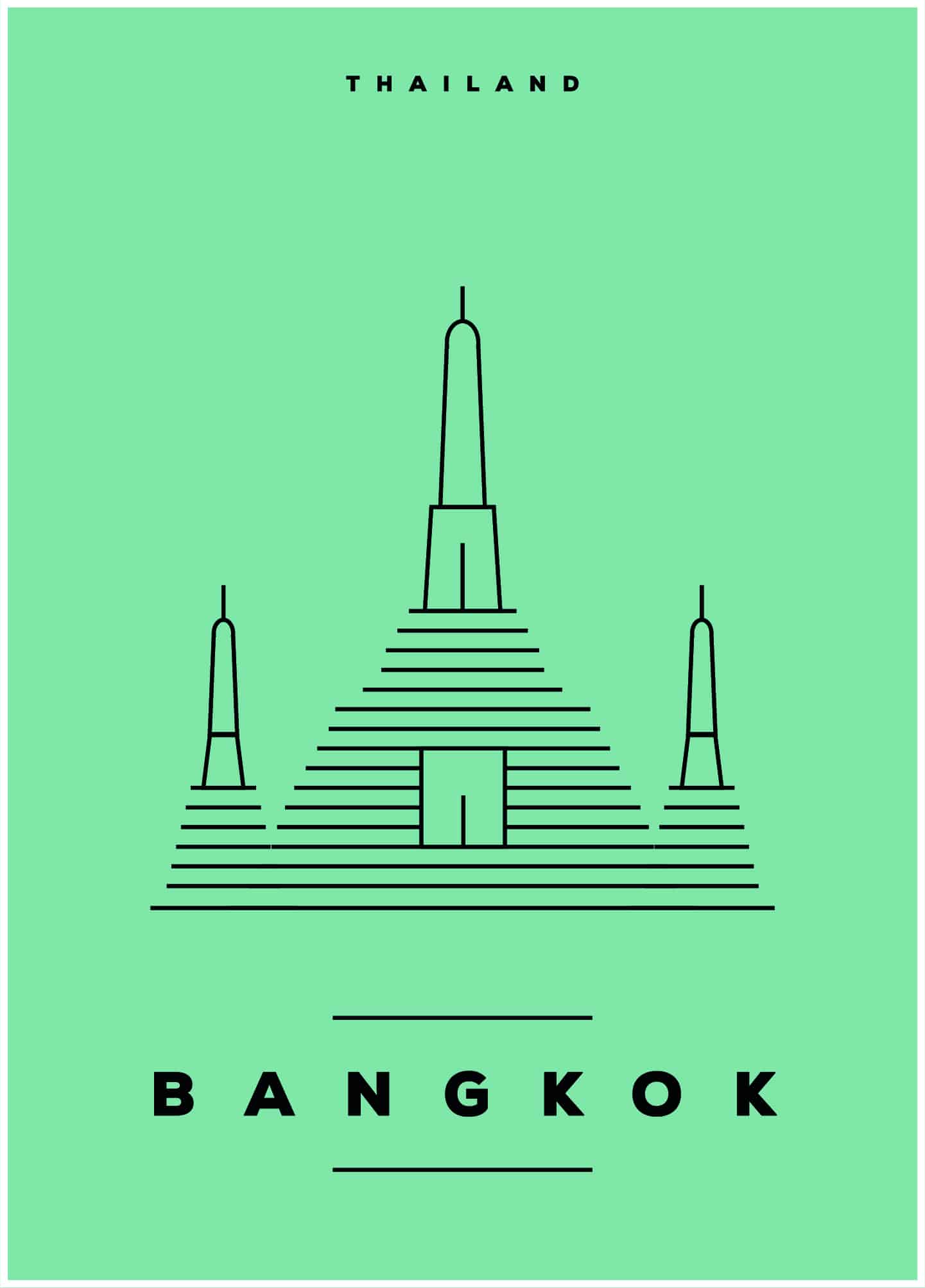 Bangkok illustration poster