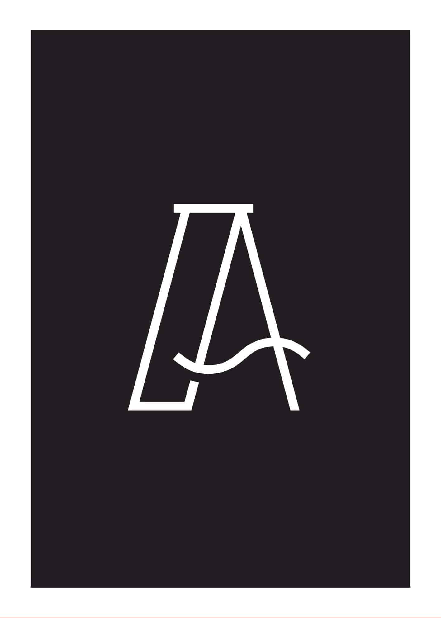 Big letter a black poster