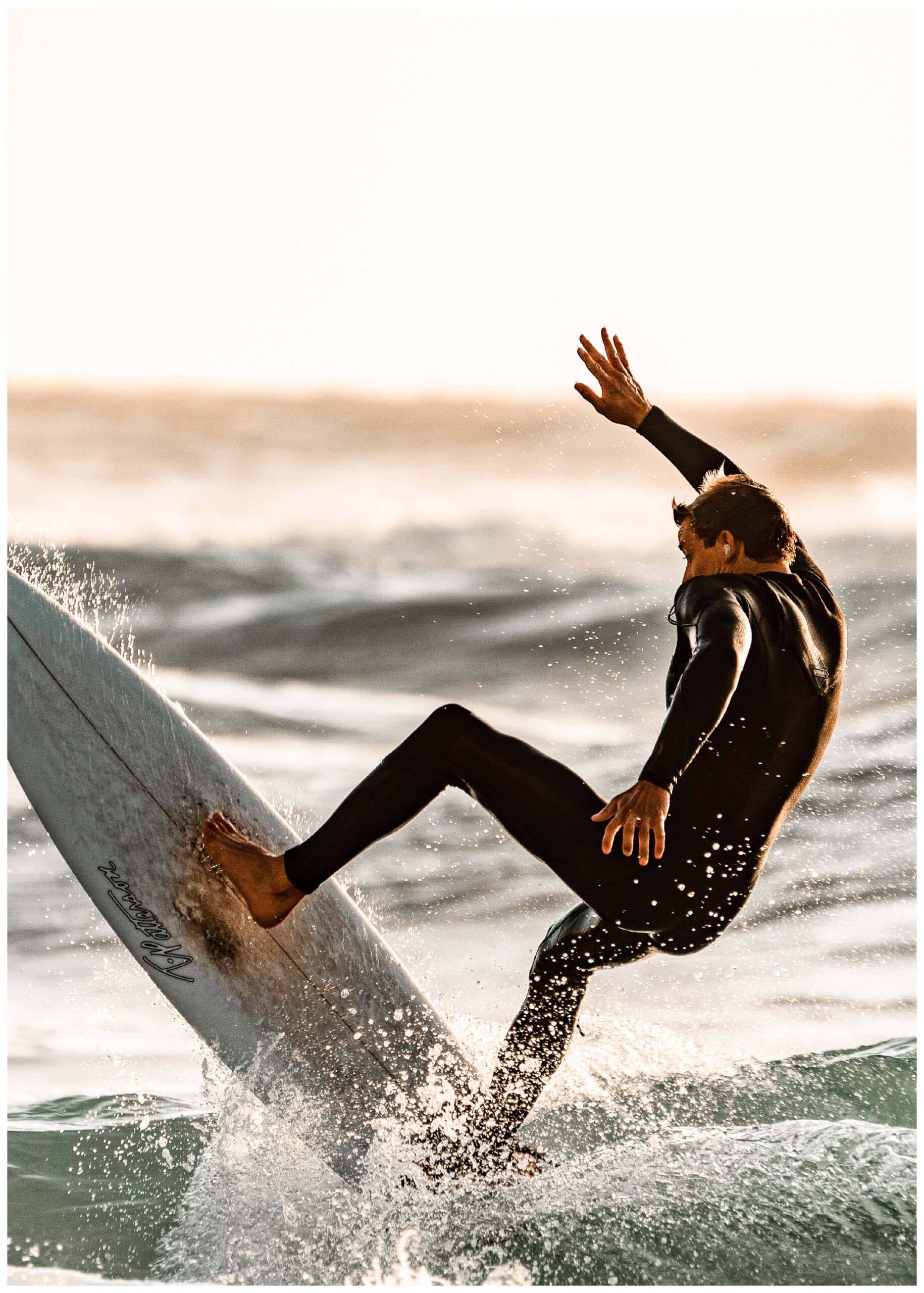 man surfing poster