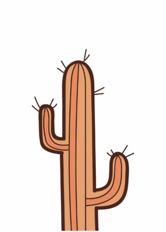 kids cactus cartoon poster