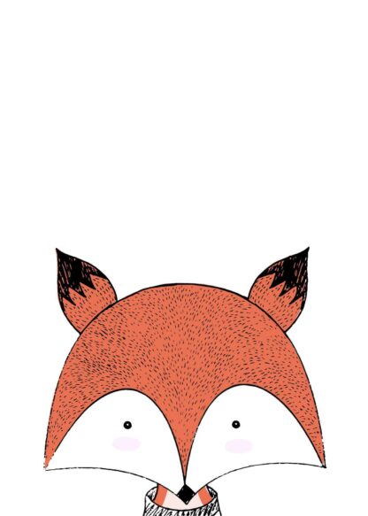 Cute hairy fox poster