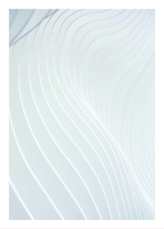 Architectural white waves poster