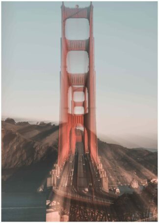 beautiful view golden gate poster