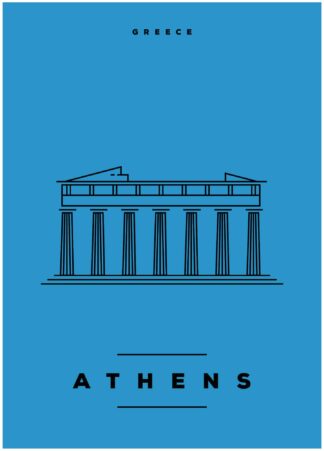 Athens illustration poster