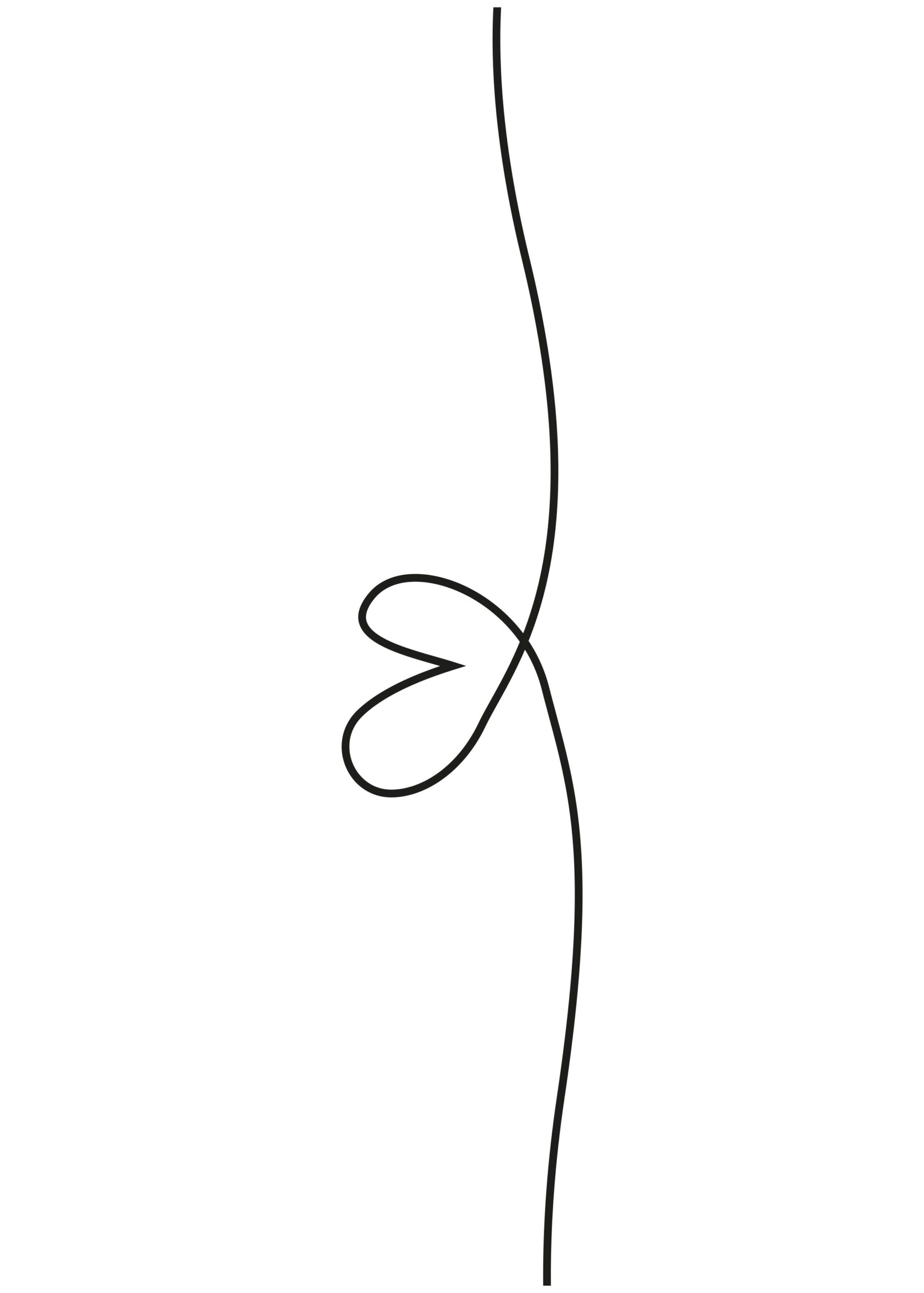 Line drawing heart poster
